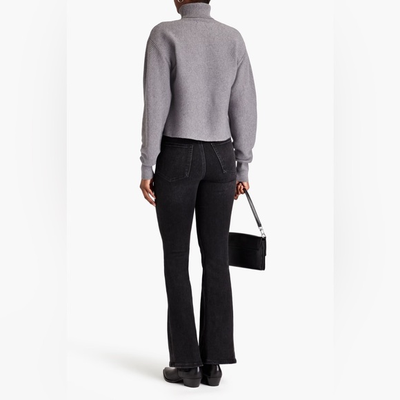 GOOD AMERICAN Forever cropped ribbed-knit turtleneck sweater - Picture 3 of 9